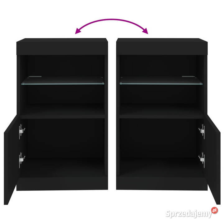 Szafka z oświetleniem LED czarna 41x37x67 Pozostałe Warszawa