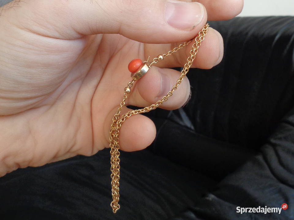 Bransoletka Złota z Koralem