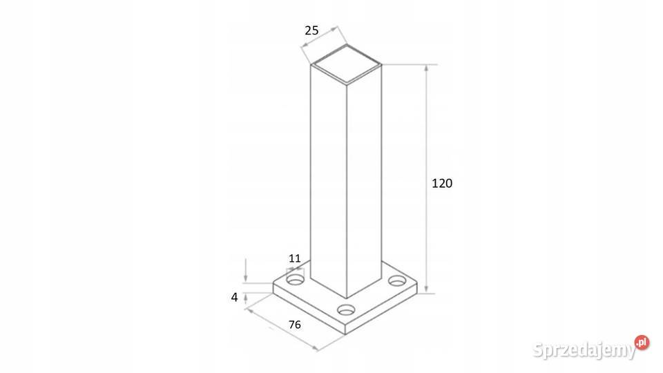 podstawa słupa 30x30 ocynk mocowanie słupek