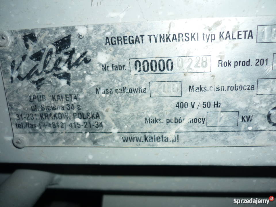 agregat tynkarski kaleta 150 Inne