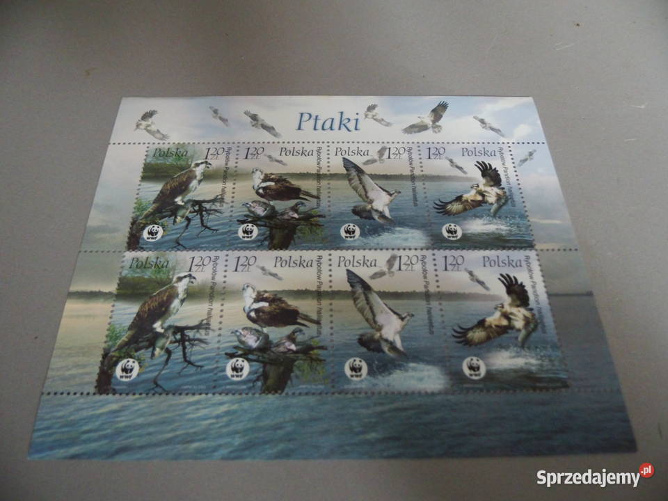 Znaczki Bloczek Ptaki Radzewice