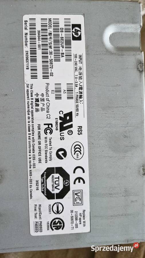 ZASILACZ HP COMPAQ 499W 3050872T1 212398005 Poznań