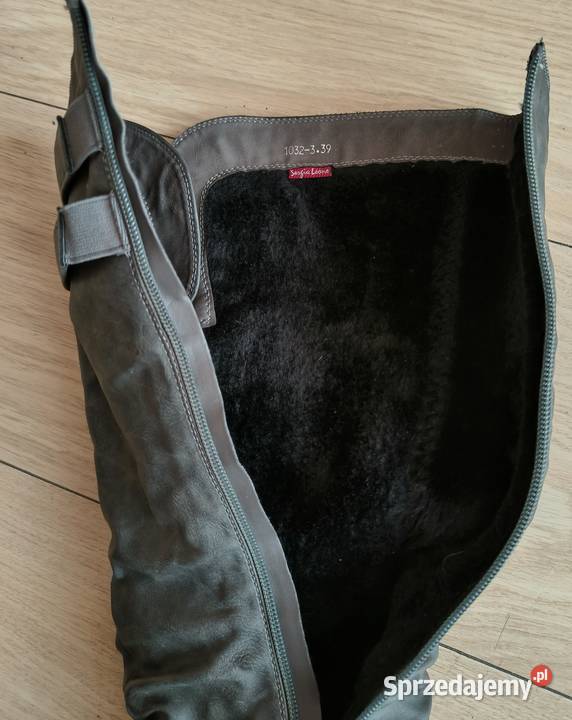 Kozaki szare długie na o obcasie 25cm Kozaki Gdańsk