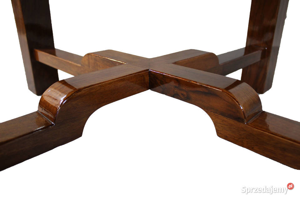 Okrągły stół Art Deco w orzechu renowacji Bydgoszcz sprzedam