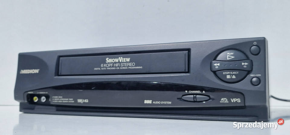 Video VHS magnetowid dvd Medion 6head stereo Międzychód