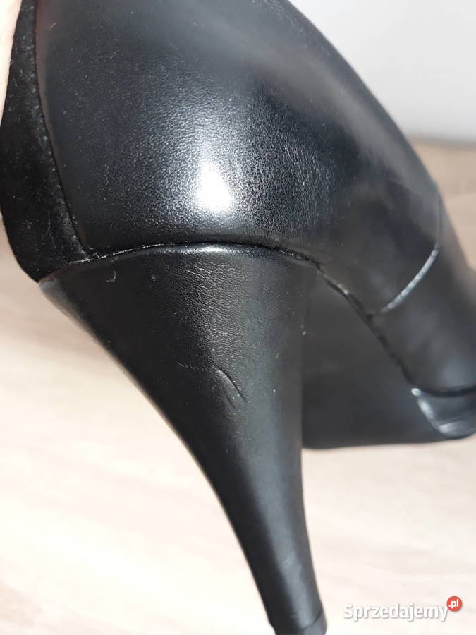 Klasyczne czarne szpilki czółenka na obcasie CCC Kraków sprzedam