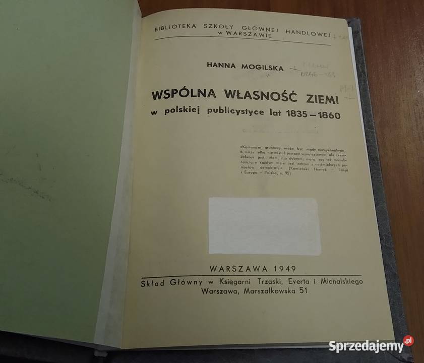 Wspólna własność ziemi w polskiej publicystyce historia, archeologia Gdańsk