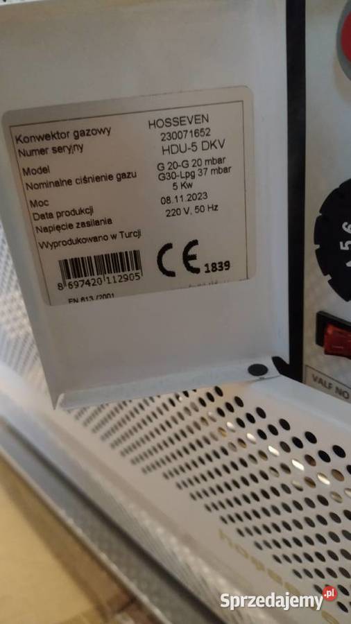 Piec gazowy piecyk konwektor HDU5 DKV małopolskie Kraków