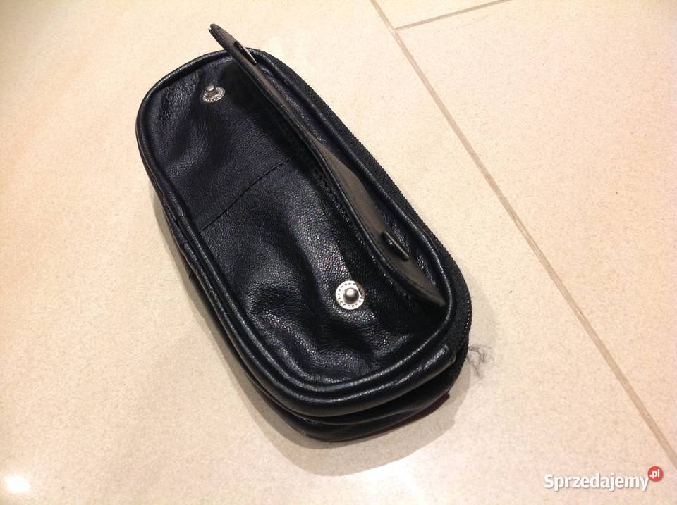 Nerka Czarna skórzana skóra naturalna 8cm lubuskie Nowa Sól sprzedam