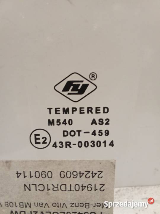 Szyba Drzwi Lewa Przednia Mercedes Vclass W638 Bralin