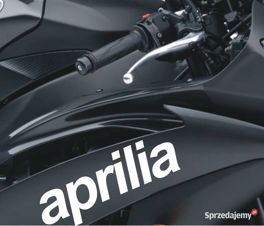 Aprilia 30x11 białe naklejki tuningowe na małopolskie Kraków