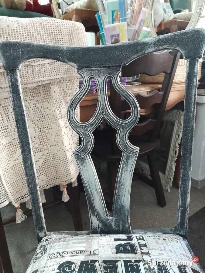 Krzesło shabby Chic 45cm Fotele i krzesła obrotowe Oleśnica