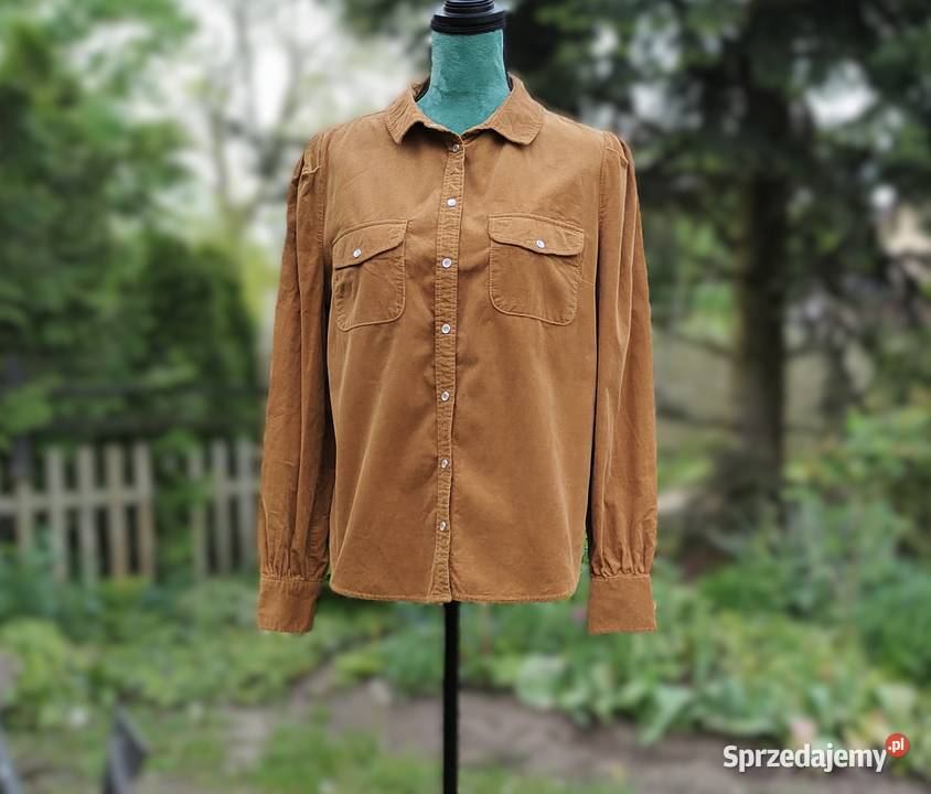 Koszula sztruksowa Kappahl 44 karmelowa retro