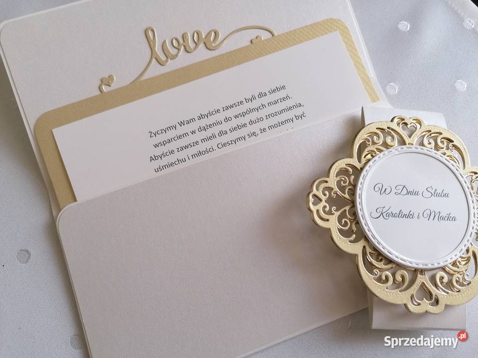Kartka kopertówka ślub Strzebiń sprzedam