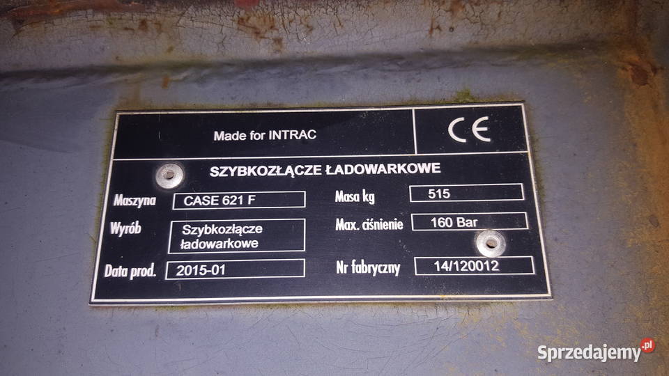Szybkozłącze ładowarkowe Case 621 F Rok produkcji 2015 Ciechanów sprzedam