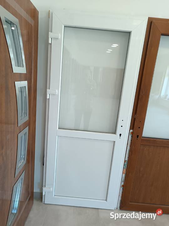 drzwi pcv balkonowe dwuskrzydłowe trzy kolory Kraśnik