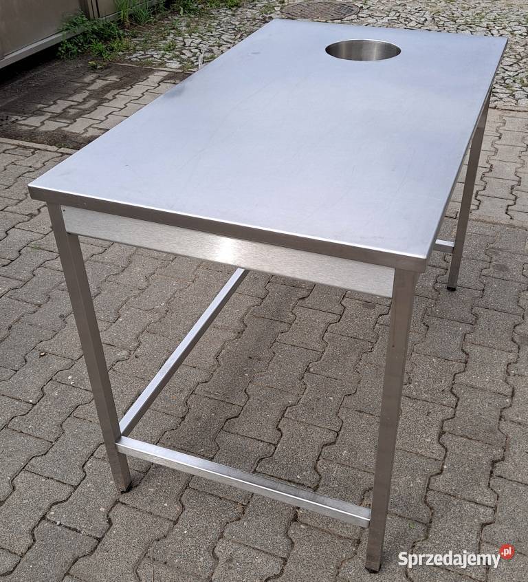 STÓŁ GASTRO Z PÓŁKĄ I OTWOREM NA ODPADKI 1207085 Nowe Skalmierzyce