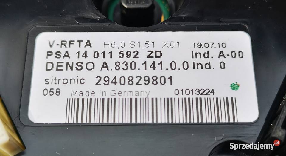 Peugeot 807 Citroen C8 lift panel klimatyzacji