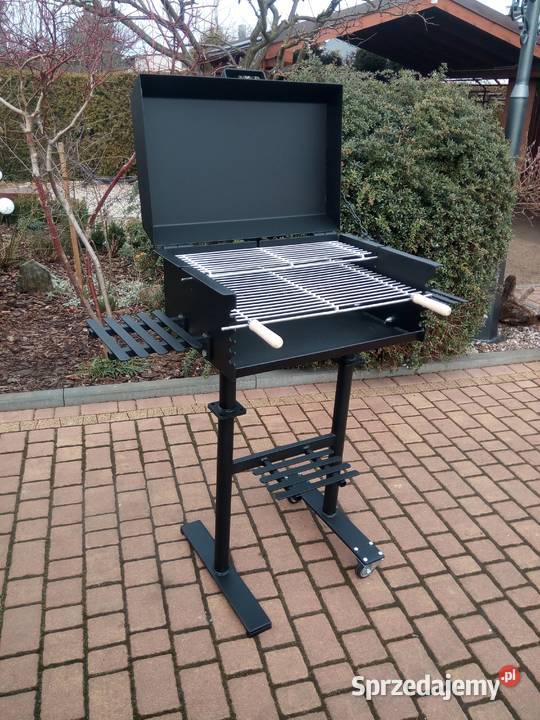 Solidny grill ogrodowy węglowy blacha 4 mm