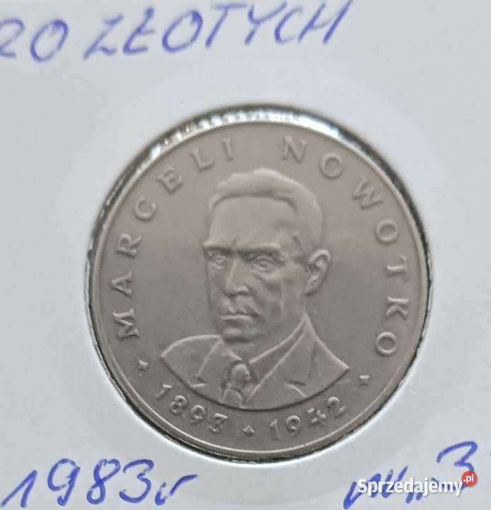 20 Marceli Nowotko 1983 3 Rzadkość Numizmatyka wielkopolskie Konin