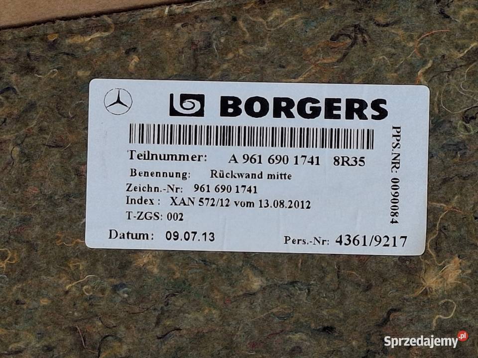 MERCEDES ACTROS MP4 TAPICERKA KABINY BOCZEK TYŁ Tapicerki samochodowe Bieleń