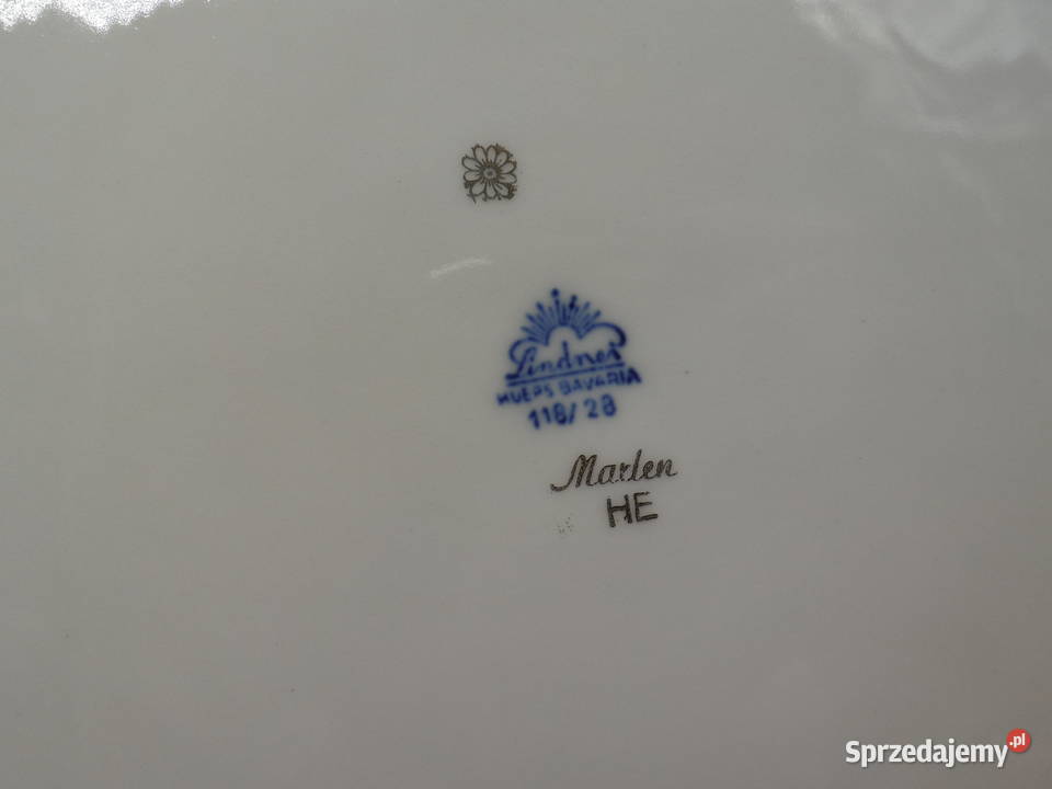 Porcelanowa patera LINDNER MARLEN ecruzłoceń Raszków
