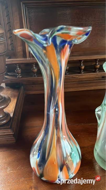 Wazon szklany Sękacz Czasy Prl Gdańsk