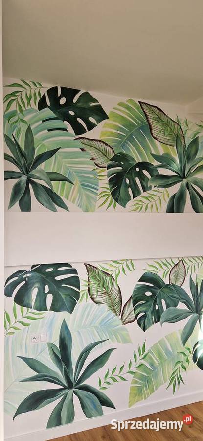 Artystyczne malowanie ścian fraffiti kwiaty Tymbark sprzedam