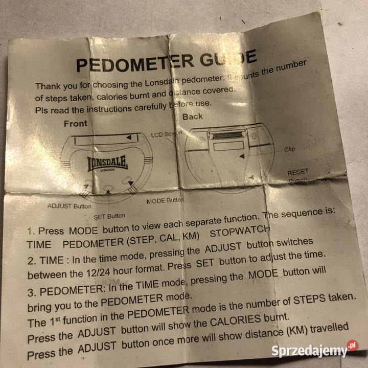 Lonsdale pedometer krokomierz licznik kroków sprzedam