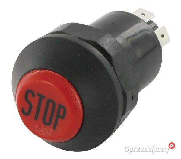 Przełącznik przyciskowy Stop okrągły czerwony Kamionna