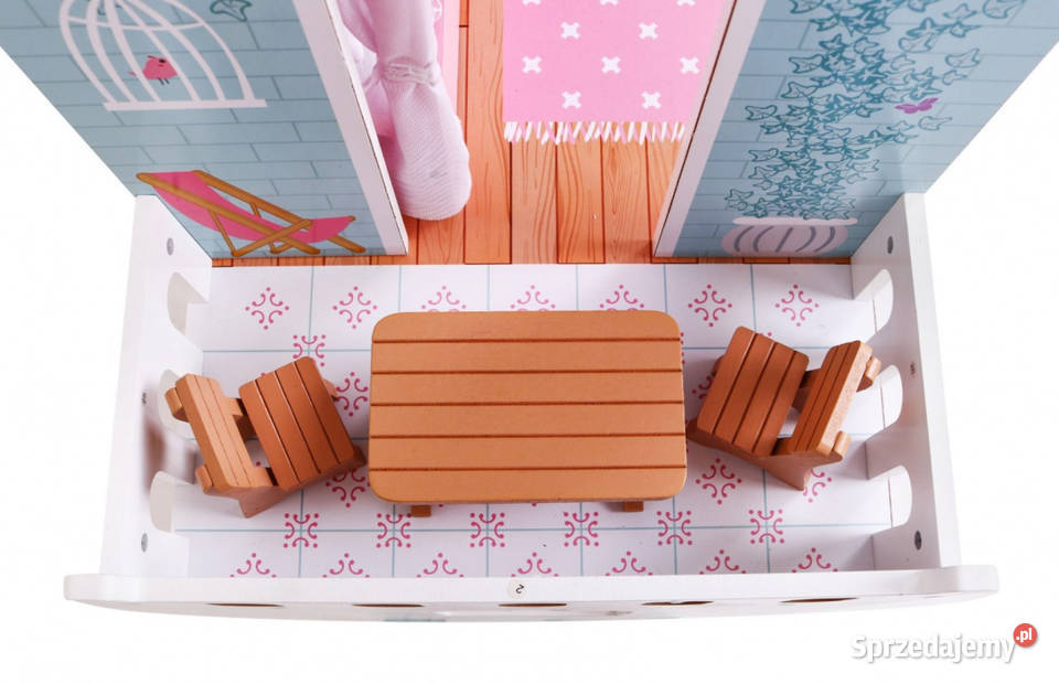 Domek drewniany lalek z akcesoriami ogródek 3 Warszawa