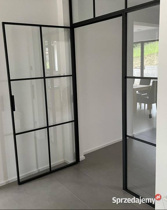 Ścianka loftowa drzwi szklane drzwi industrialne Wieliczka