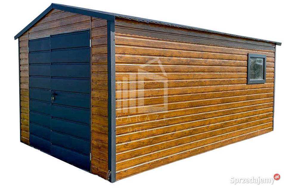 Garaż Blaszany 35x5m Brama Dwuszkrzydłowa Okno Mrągowo
