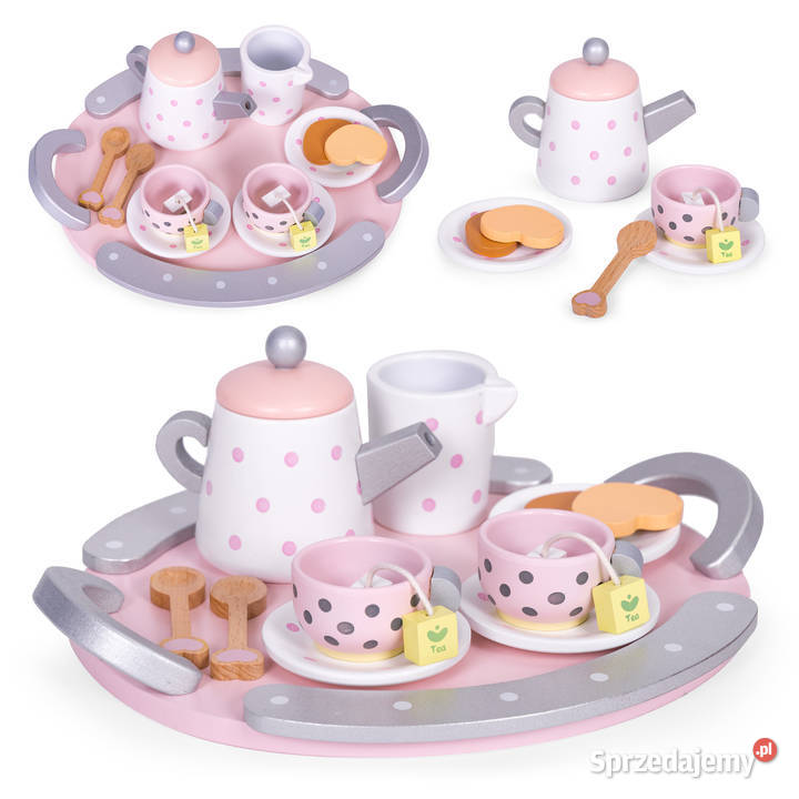 Drewniany zestaw do herbaty filiżanki czajnik 15 Smogorzów