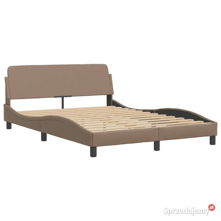 Łóżko z materacem cappuccino sztuczna skóra 145cm mazowieckie