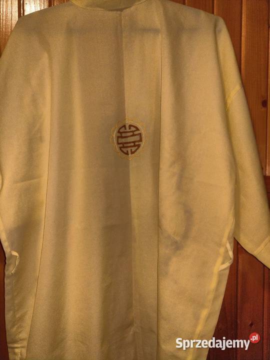 Żółte kimono narzuta szlafrok ma 50 lat nowy M L Warszawa sprzedam