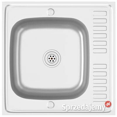 Zlew kuchenny z ociekaczem srebrny 600x600x155 Warszawa