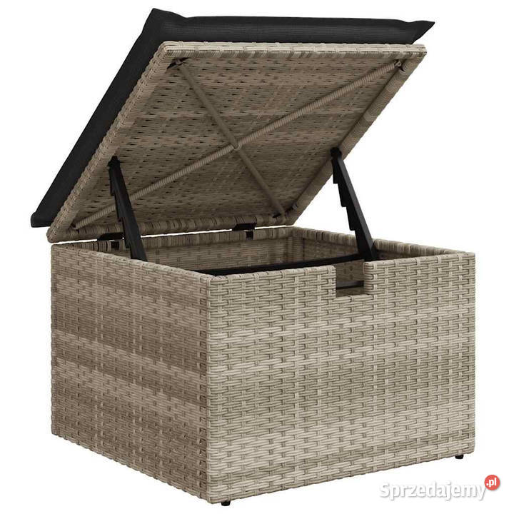 2cz sofa ogrodowa z poduszkami jasnoszary rattan Warszawa sprzedam