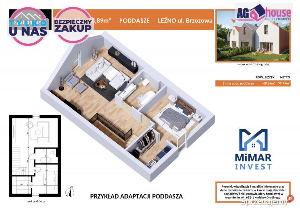 Dom szeregowy 112m Leźno pomorskie