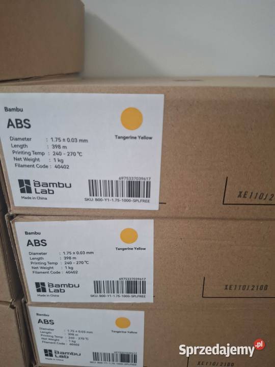 Filament bambu lab ABS żółtyTangerine Yellow Pozostałe Skrzeszewo