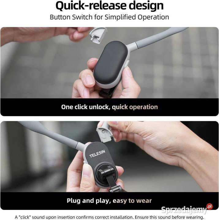 Magnetyczny uchwyt mocowanie smycz na szyję kark Zawiercie