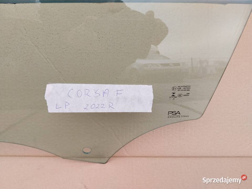 OPEL CORSA F 2022R szyba drzwi lewy przod osobowe Wrocław