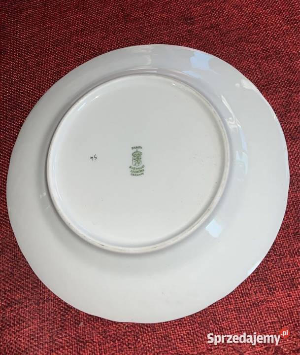 Talerz z ptaszkiem wśród kwiatów Schumann Gdańsk