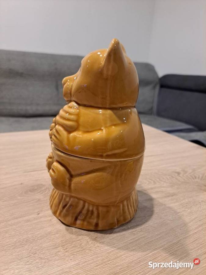Stary Ceramiczny Pojemnik Na Miód Miś Z Czasów Radom