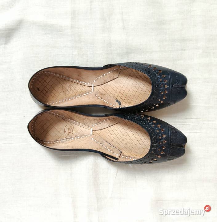 Czarne skórzane buty balerinki 38 skóra orient inna Szczecin