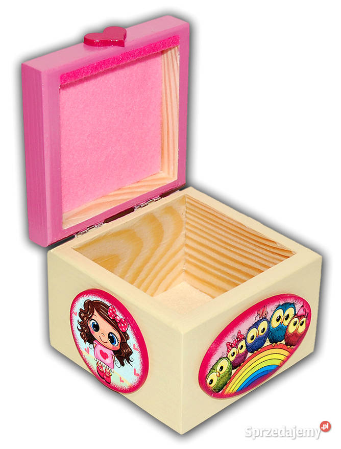 SZKATUŁKA drewniane pudełko BABY GIRL pastel Dekoracje i ozdoby Bydgoszcz