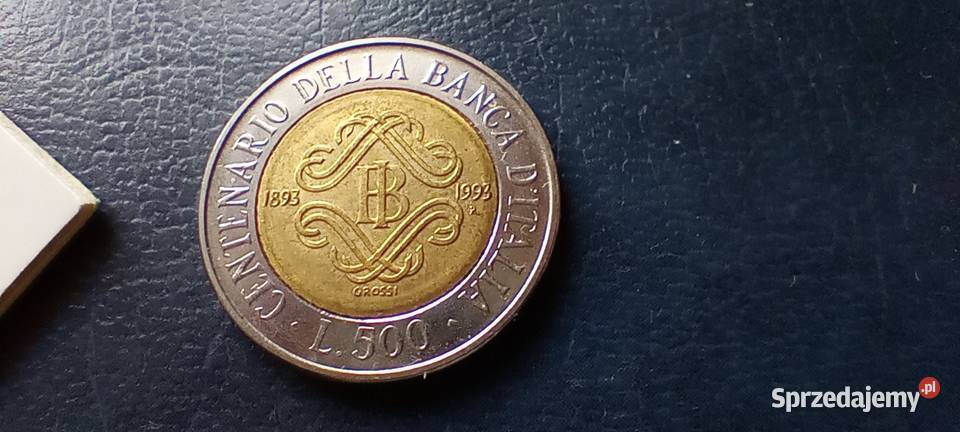Stare monety 500 lir 1993 Włochy