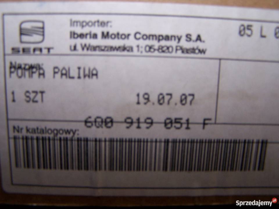POMPA PALIWA SEAT CORDOBA IBIZA 0308 Ciechanów