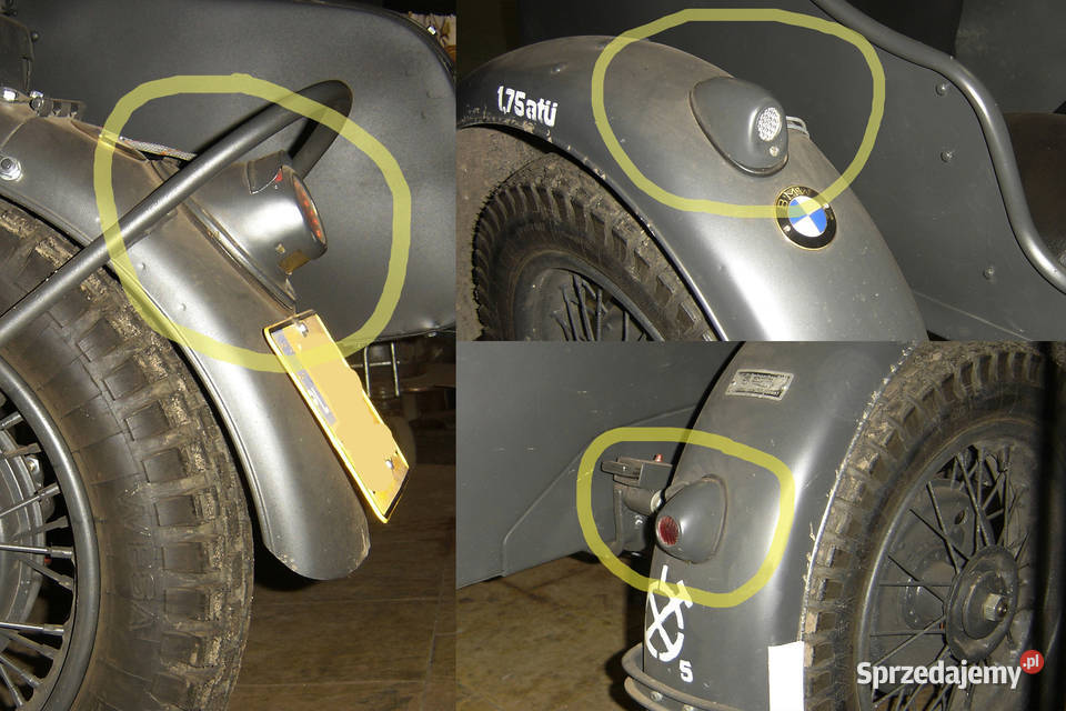 BMW R 75 Zundapp KS 750 Sahara lampa tył motor Wrocław