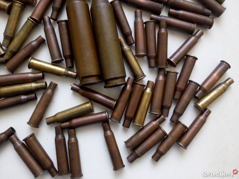 Zestaw łusek karabinowych mosin i innych Rzeszów